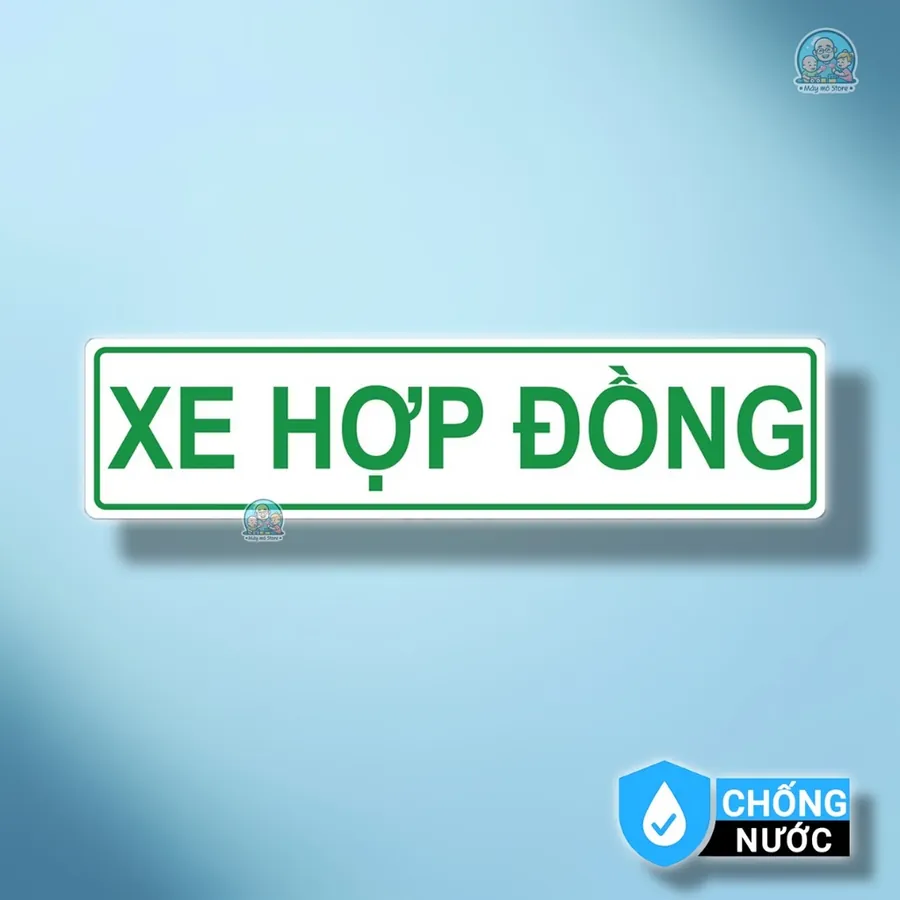 Tem Dán Xe "Xe Hợp Đồng" Decal Phản Quang