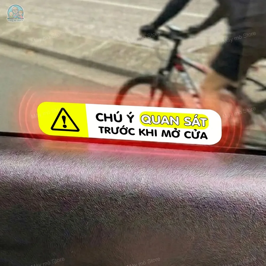 Tem Dán Xe Ô Tô Cảnh Báo Chú Ý Mở Cửa